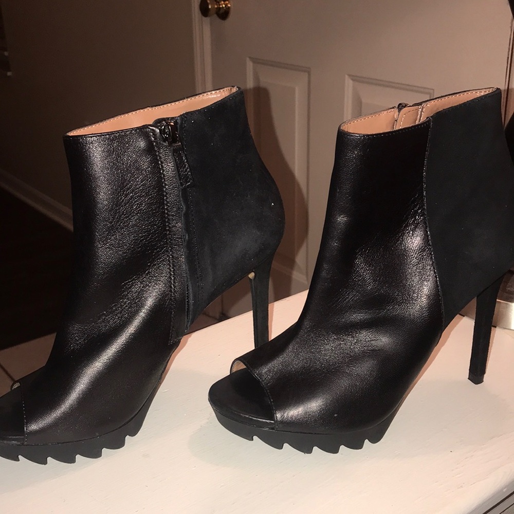 Black heeled booties